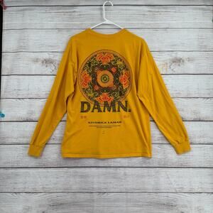 TDE Kendrick Lamar Damn Long Sleeve T-Shirt Mens Large Yellow Orange
